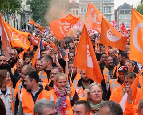 Nationwide Protest Demonstrations Witnesses Massive Crowds Marching In France